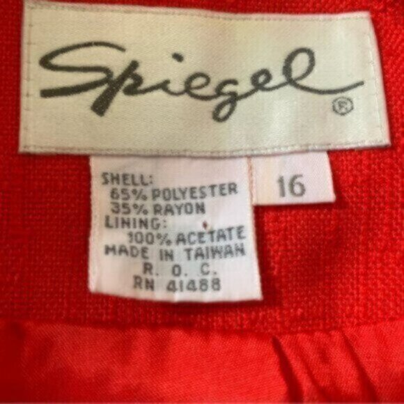NWOT Spiegel 80s Vintage Red Blazer Tuxedo Dress - Picture 12 of 14